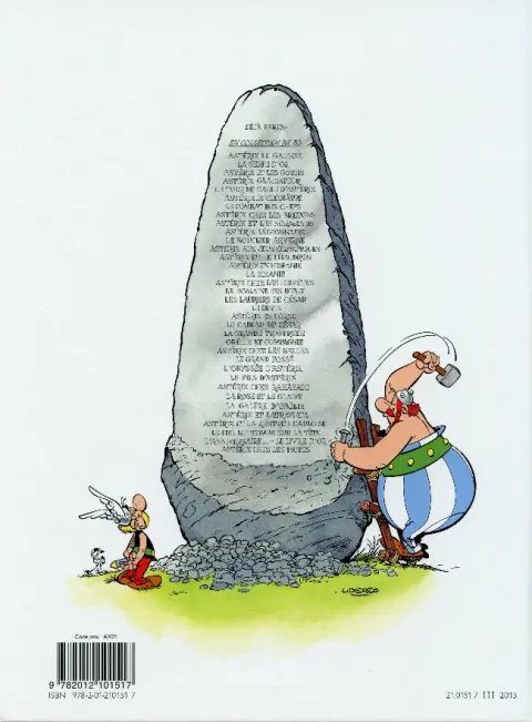 Verso de l'album Astérix Tome 19 Le devin