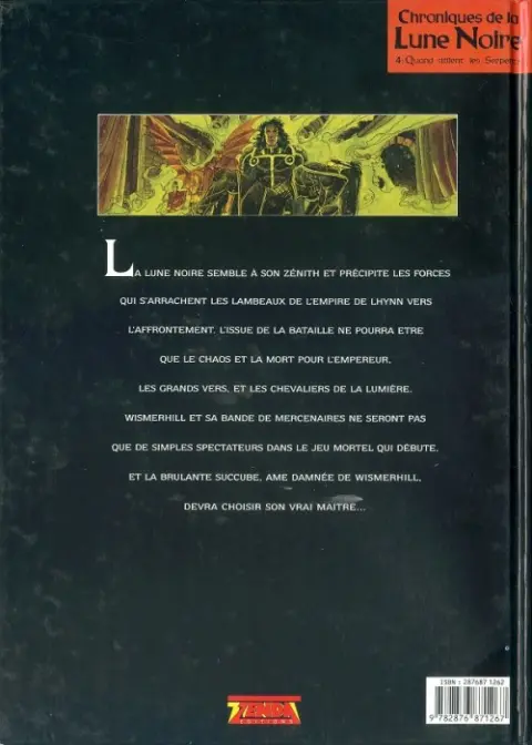 Verso de l'album Chroniques de la Lune Noire Tome 4 Quand sifflent les Serpents