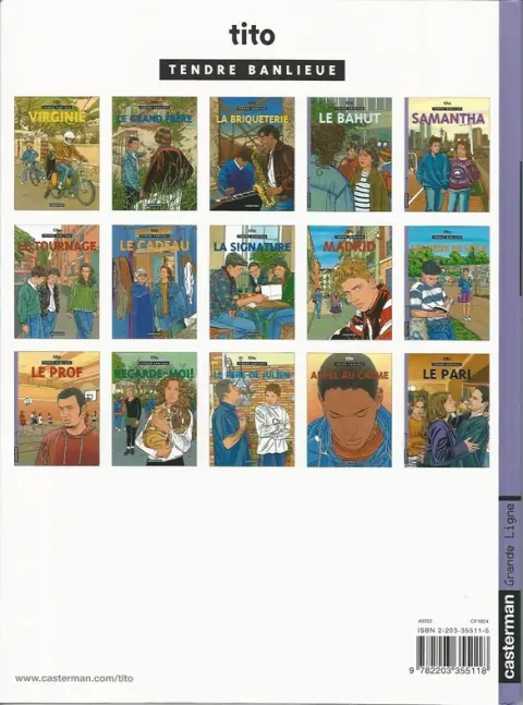 Verso de l'album Tendre banlieue Tome 11 Le prof
