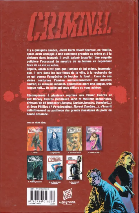 Verso de l'album Criminal Tome 4 Putain de nuit !