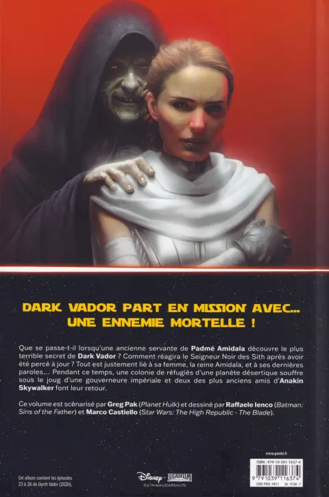 Verso de l'album Star Wars - Dark Vador Tome 5