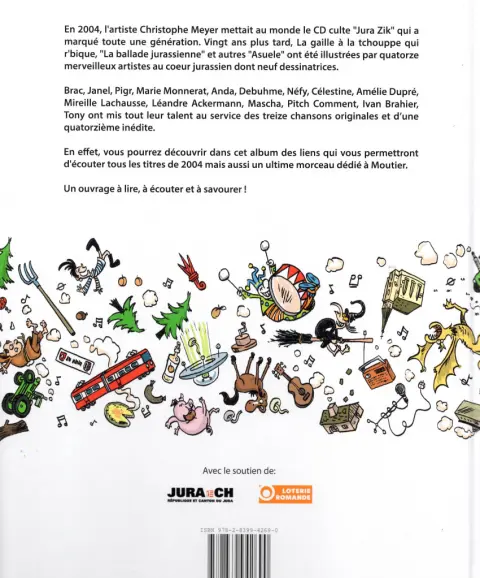 Verso de l'album Jura Zik