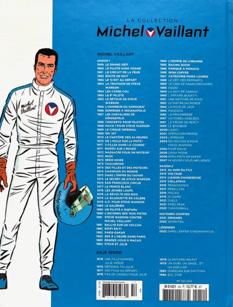Verso de l'album Michel Vaillant La Collection 54 Catégorie poids lourds