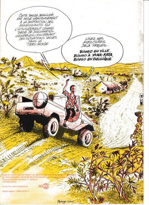 Verso de l'album Bingo - Les Aventures d'un enfant africain Tome 4 Bingo au Pays Mandio ou La Lutte contre la désertification