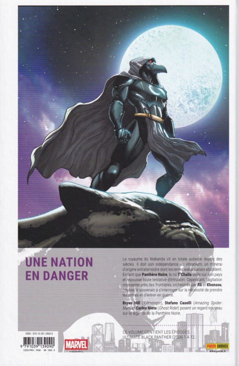 Verso de l'album Ultimate Black Panther 1 Guerre et paix