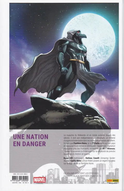 Verso de l'album Ultimate Black Panther 1 Guerre et paix