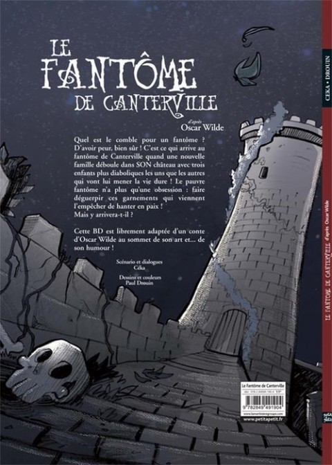 Verso de l'album Le Fantôme de Canterville