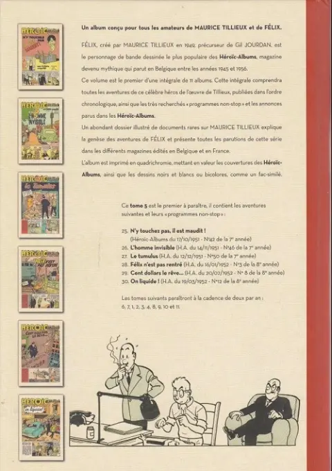 Verso de l'album Félix Intégrale Tome 5
