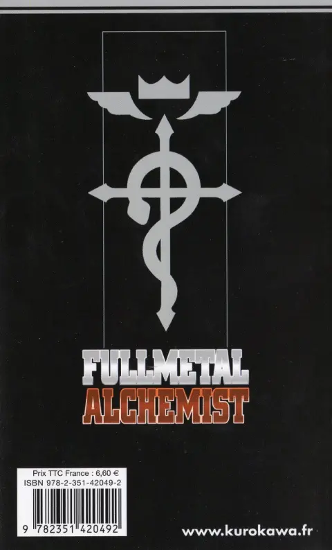 Verso de l'album FullMetal Alchemist Tome 9