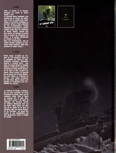 Verso de l'album Le Grand jeu Tome 1 Ultima Thulé