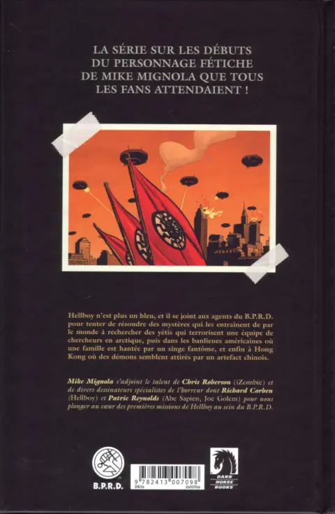 Verso de l'album Hellboy & B.P.R.D. Tome 3 1954