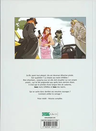 Verso de l'album Léa Graslin Tome 1 Réveil sanglant