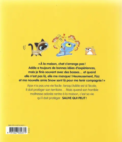 Verso de l'album Ajax - Mortelle Adèle Tome 2 Chat s'arrange pas !