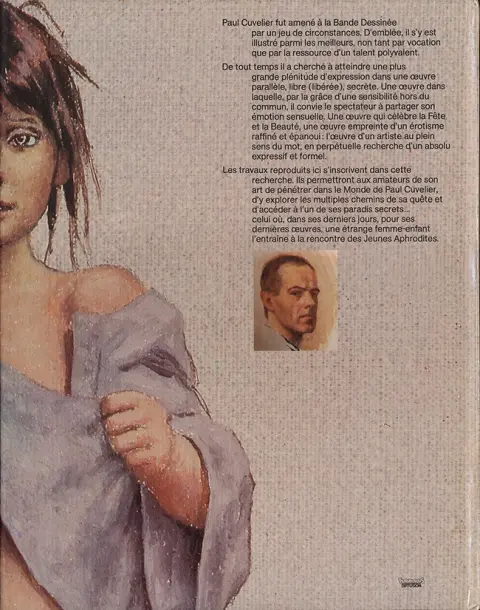 Verso de l'album Paul Cuvelier - L'aventure artistique
