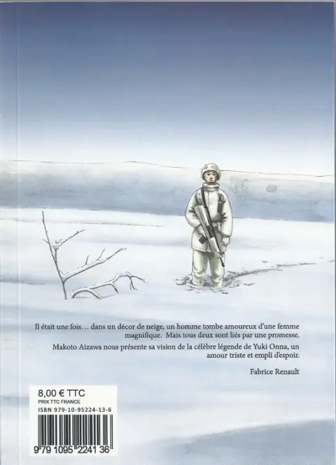 Verso de l'album Neige d'amour La légende de Yiki Onna