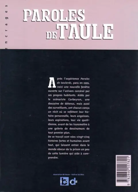 Verso de l'album Paroles de... Tome 2 Paroles de Taule