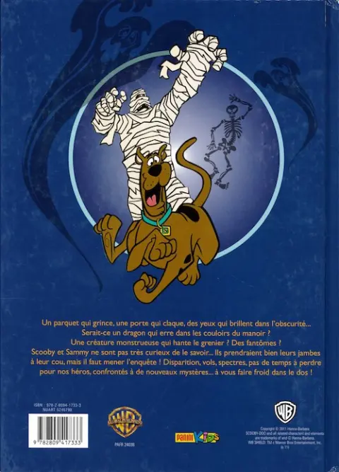Verso de l'album Scooby-Doo ! Tome 8 Manoir maudit !