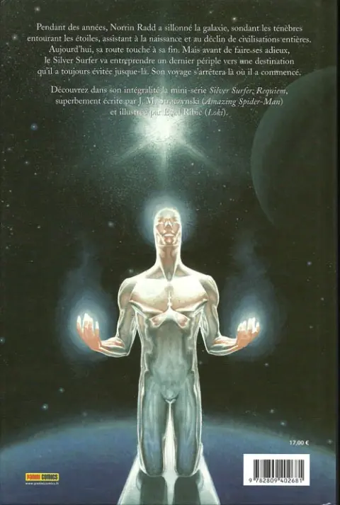 Verso de l'album Silver Surfer : Requiem