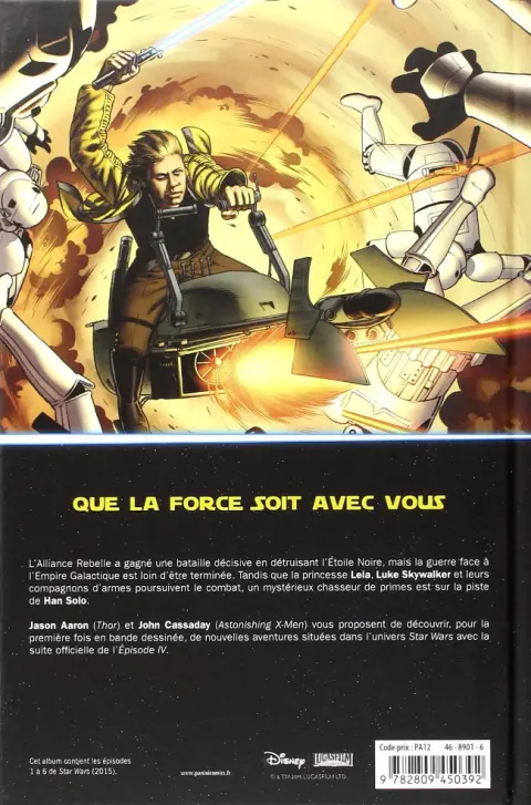 Verso de l'album Star Wars Tome 1 Skywalker passe à l'attaque