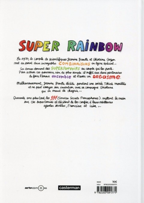 Verso de l'album Super Rainbow