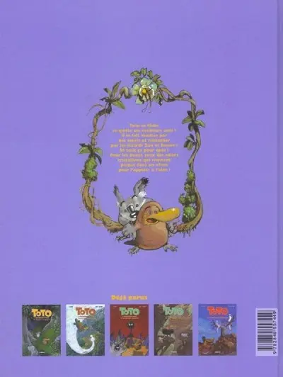 Verso de l'album Toto l'ornithorynque Tome 5 Toto l'ornithorynque et les sœurs Cristalline
