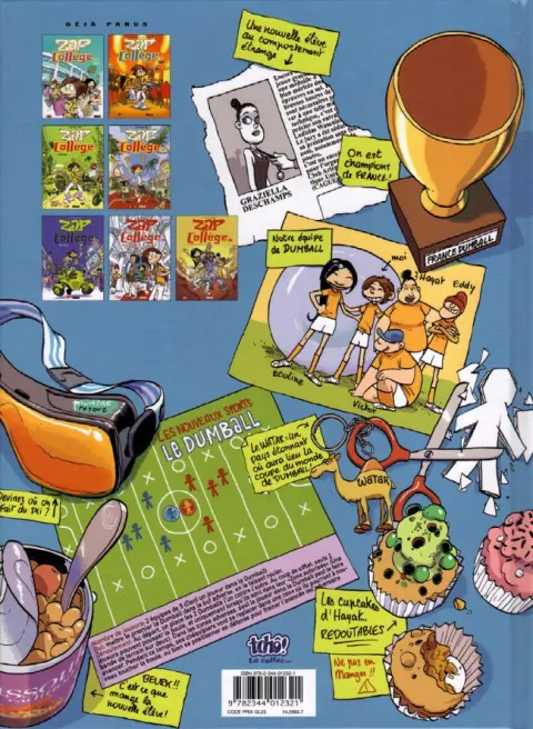 Verso de l'album Zap collège Tome 8 Régime de champion