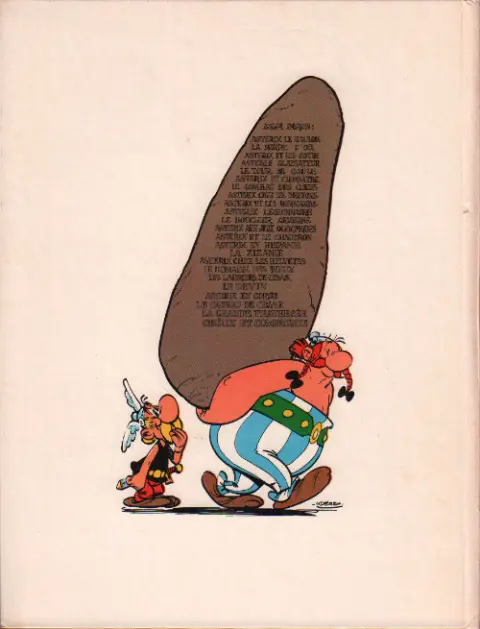 Verso de l'album Astérix Tome 4 Astérix gladiateur