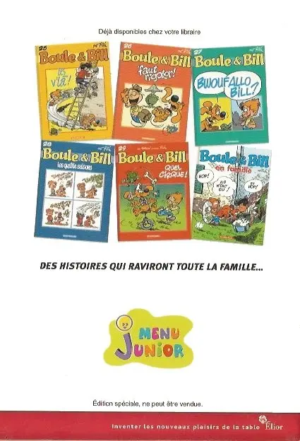 Verso de l'album Boule et Bill Tome 2 Boule & Bill déboulent