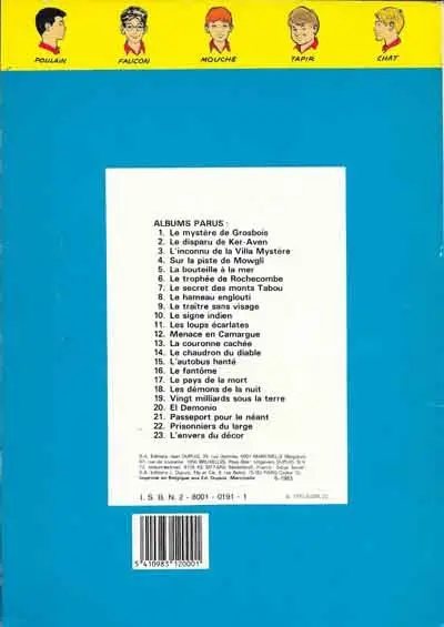 Verso de l'album La Patrouille des Castors Tome 1 Le Mystère de Grosbois