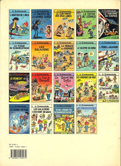 Verso de l'album Le Scrameustache Tome 5 Le fantôme du Cosmos