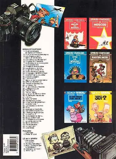 Verso de l'album Spirou et Fantasio Tome 6 La corne de rhinocéros