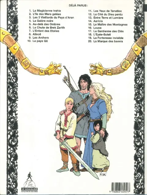 Verso de l'album Thorgal Tome 6 La chute de Brek Zarith