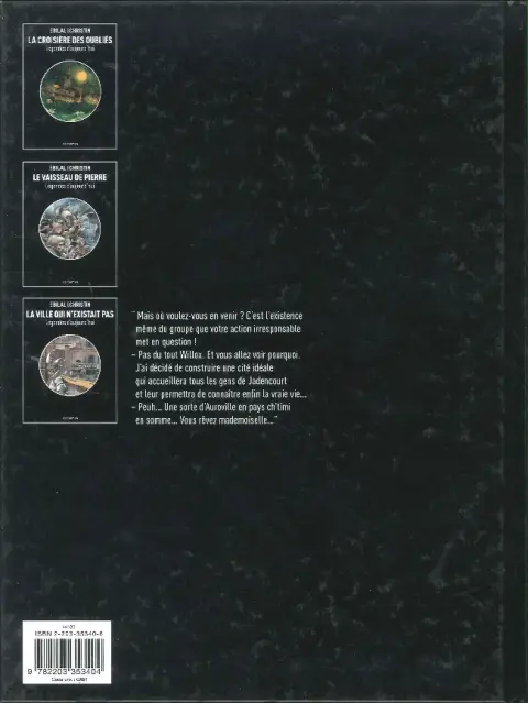 Verso de l'album La Ville qui n'existait pas