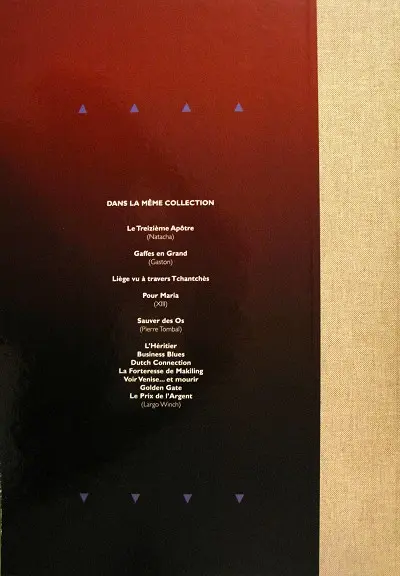 Verso de l'album Largo Winch Les Trois Yeux des gardiens du Tao / La Voie et la Vertu