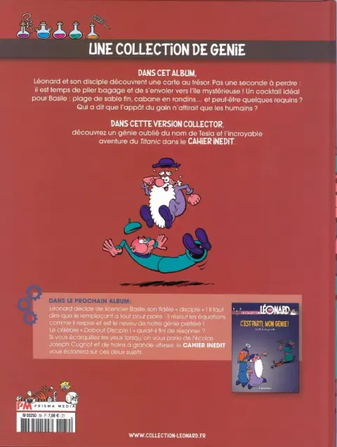 Verso de l'album La Collection Léonard Tome 39 Trésor de génie