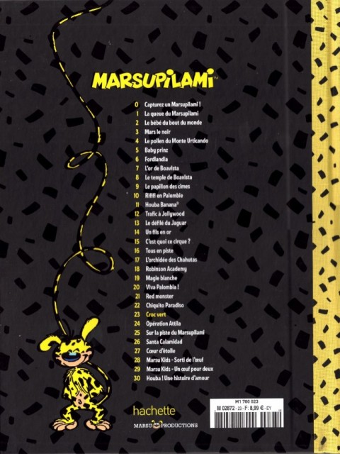 Verso de l'album Marsupilami Tome 23 Croc Vert