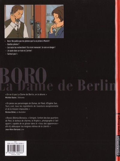 Verso de l'album Les Aventures de Boro, reporter photographe Tome 2 La Dame de Berlin II
