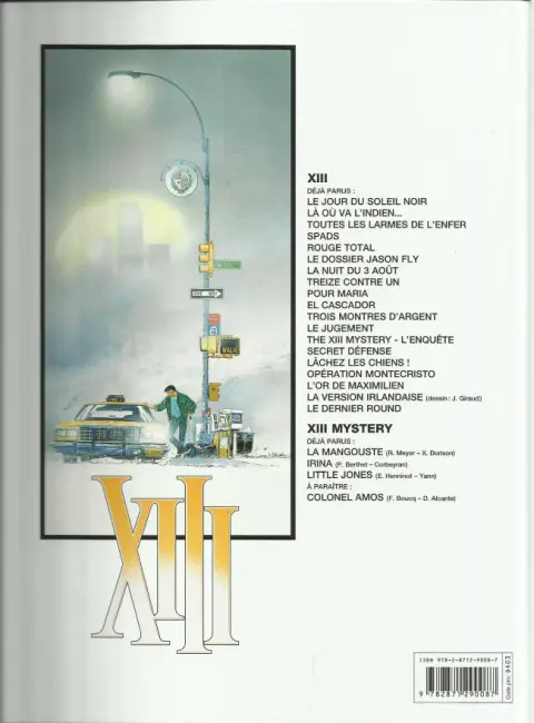 Verso de l'album XIII Tome 3 Toutes les larmes de l'enfer
