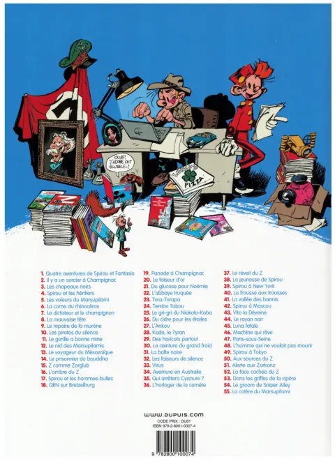 Verso de l'album Spirou et Fantasio Tome 5 Les voleurs du Marsupilami