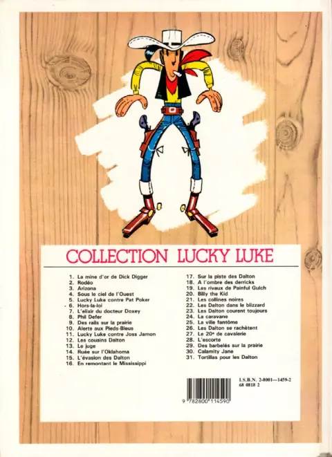 Verso de l'album Lucky Luke Tome 19 Les rivaux de Painful Gulch
