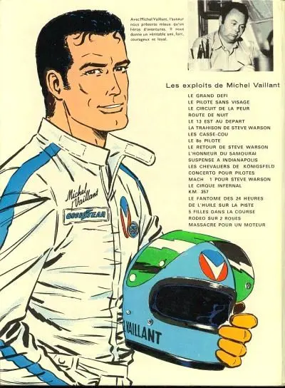 Verso de l'album Michel Vaillant Tome 16 Km. 357