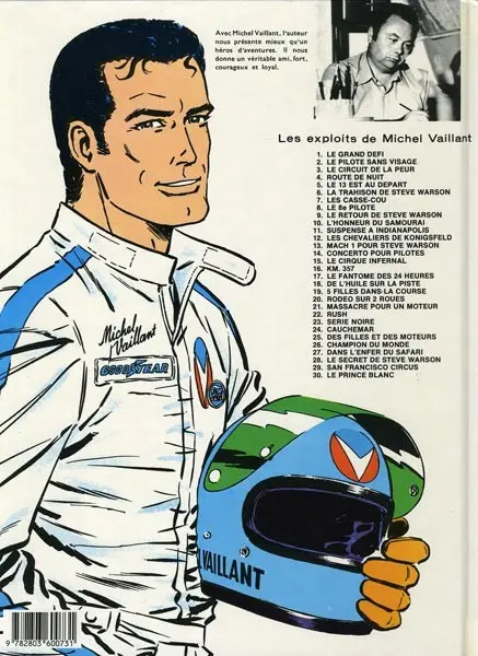 Verso de l'album Michel Vaillant Tome 32 Le prince blanc