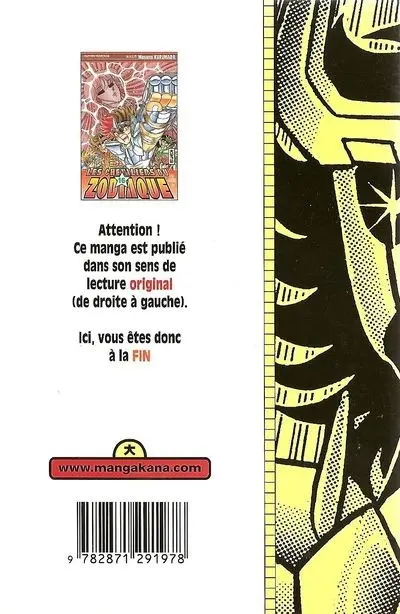 Verso de l'album Saint Seiya - Les Chevaliers du Zodiaque 16 Le Chasseur de cœurs