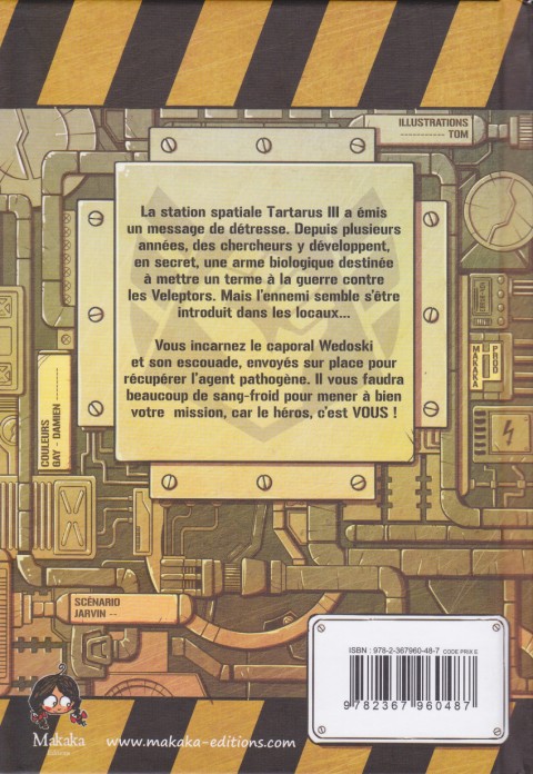 Verso de l'album Space Unit Tome 1 Mission : Tartarus III