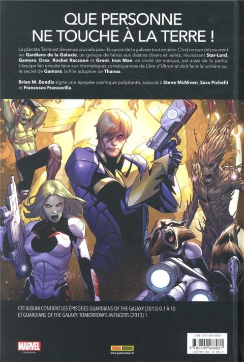 Verso de l'album Les Gardiens de la Galaxie Cosmic Avengers