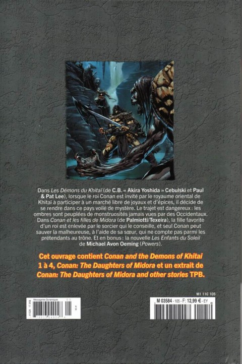 Verso de l'album The Savage Sword of Conan - La Collection Tome 105 Les Démons du Khitaï