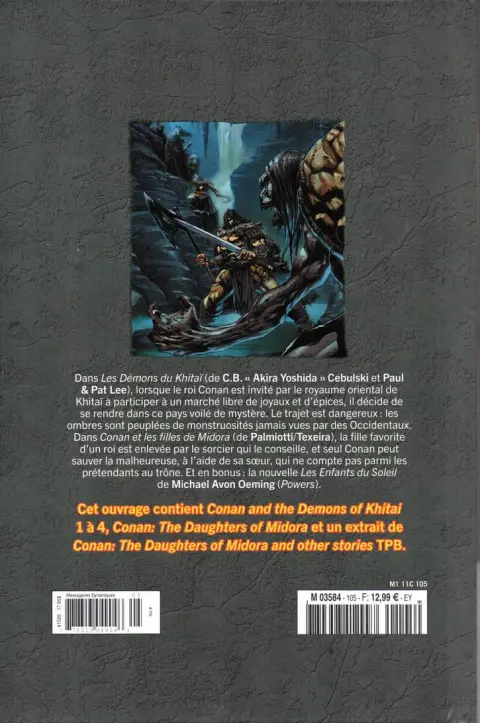 Verso de l'album The Savage Sword of Conan - La Collection Tome 105 Les Démons du Khitaï