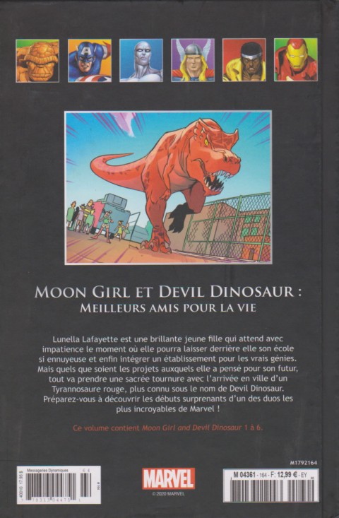 Verso de l'album Marvel Comics - La collection de référence Tome 164 Moon Girl et Devil Dinosaur : meilleurs amis pour la vie