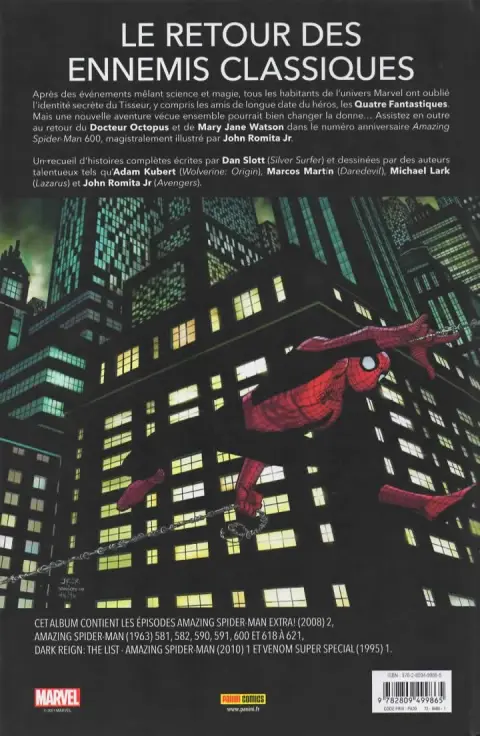 Verso de l'album Spider-Man Tome 2 Le Déclin de Spider-Man