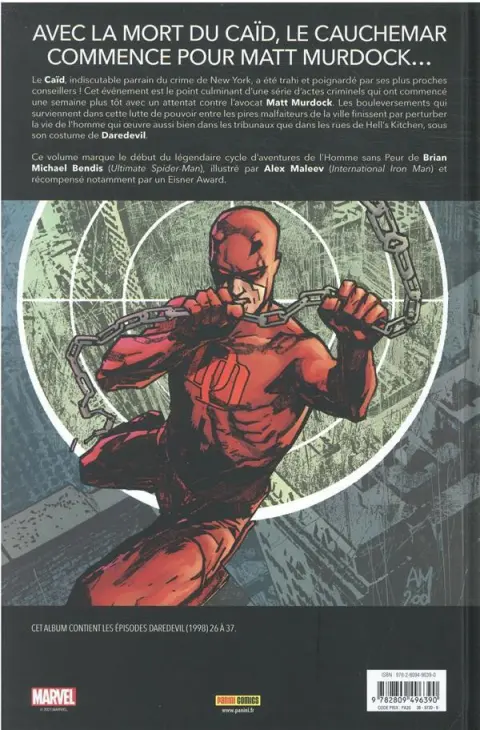 Verso de l'album Daredevil - L'Homme sans peur Tome 1 Underboss